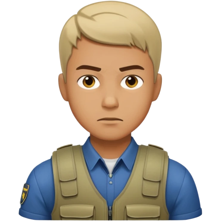 man wearing bullet proof emoji
