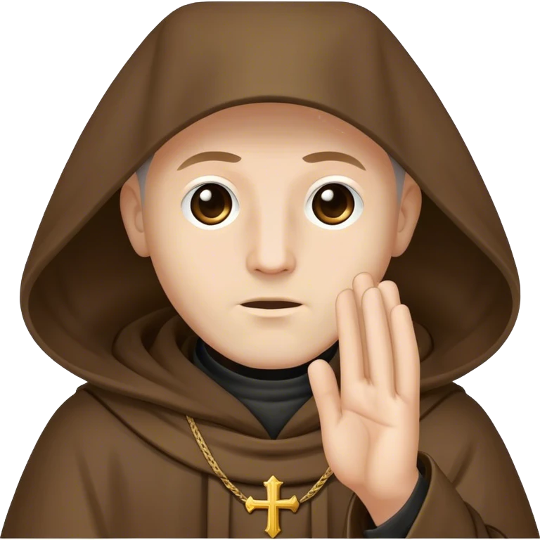 hooded catholic monk saluting emoji