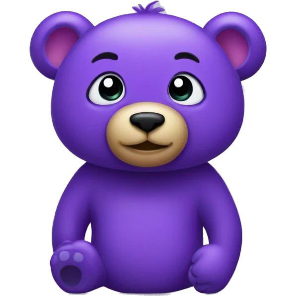 Purple bear winks emoji