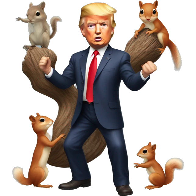 Donald Trump saving squirrels   emoji