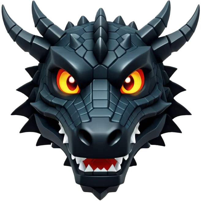 Minecraft black dragon head emoji