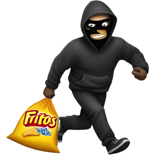 Robber stealing bag of Fritos  emoji