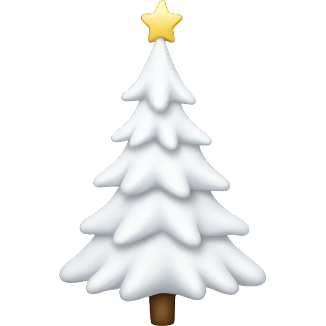 White Christmas tree emoji