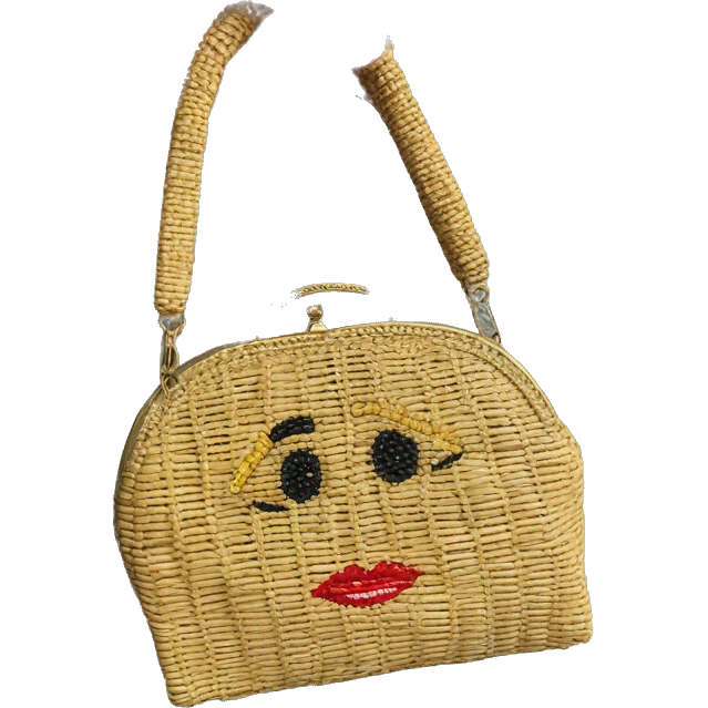 Golden Girls Purse Vintage Style Sophia Petrillo Bag Beaded Rattan Wicker emoji