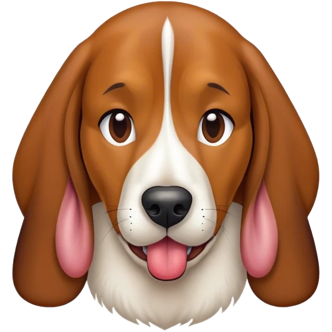 coonhound dog with tongue out emoji