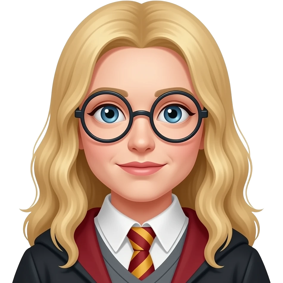 luna lovegood blonde hair crazy glasses emoji