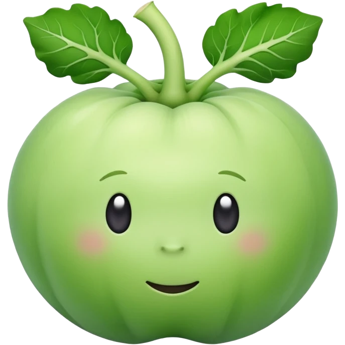 a kohlrabi, minimal, simple, clear emoji