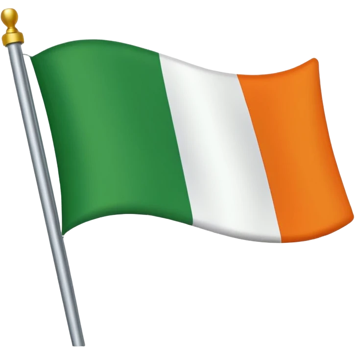 Irish flag waving goodbye emoji