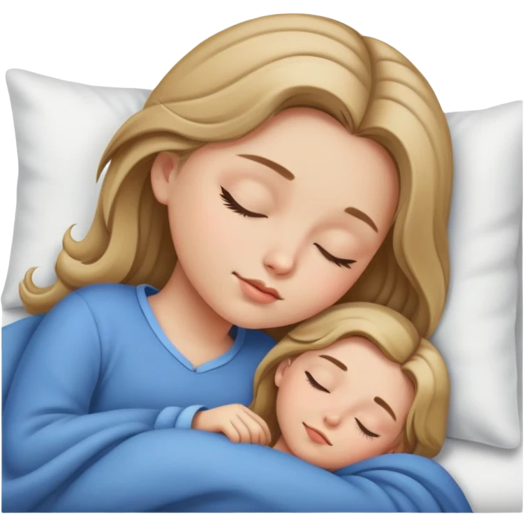 girl dark blonde sleeping emoji