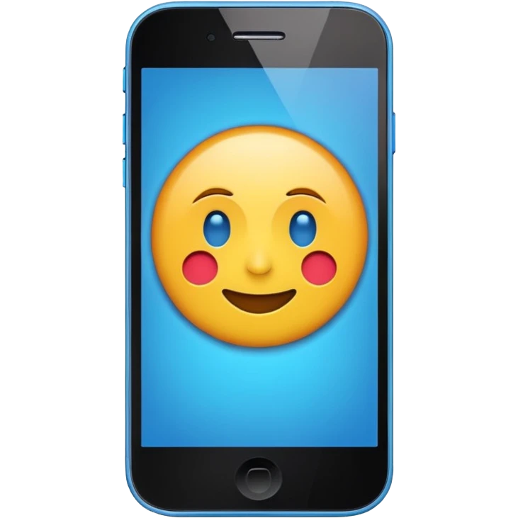 Generate a realistic emoji of a smartphone where a lot of things like data, ideas, inventions and creative stuff coming out of it emoji