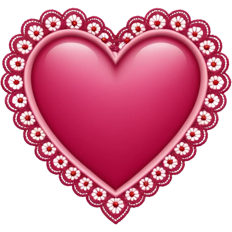 Valentines-colored romantic vintage aesthetic with laces   emoji