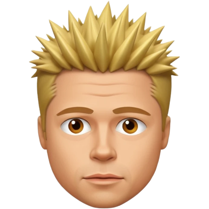 Bradd Pitt, spiky hair emoji
