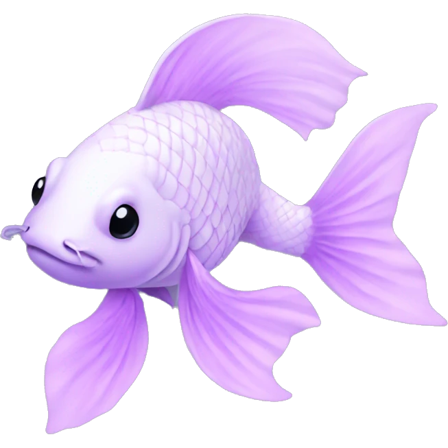 Pastel purple koi emoji