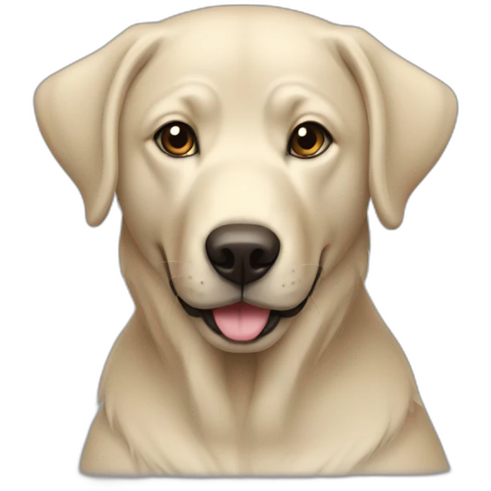 white beige female labdrador emoji