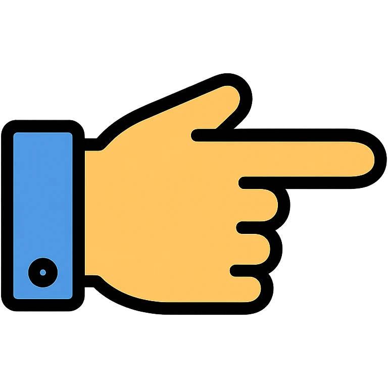 right pointed finger emoji