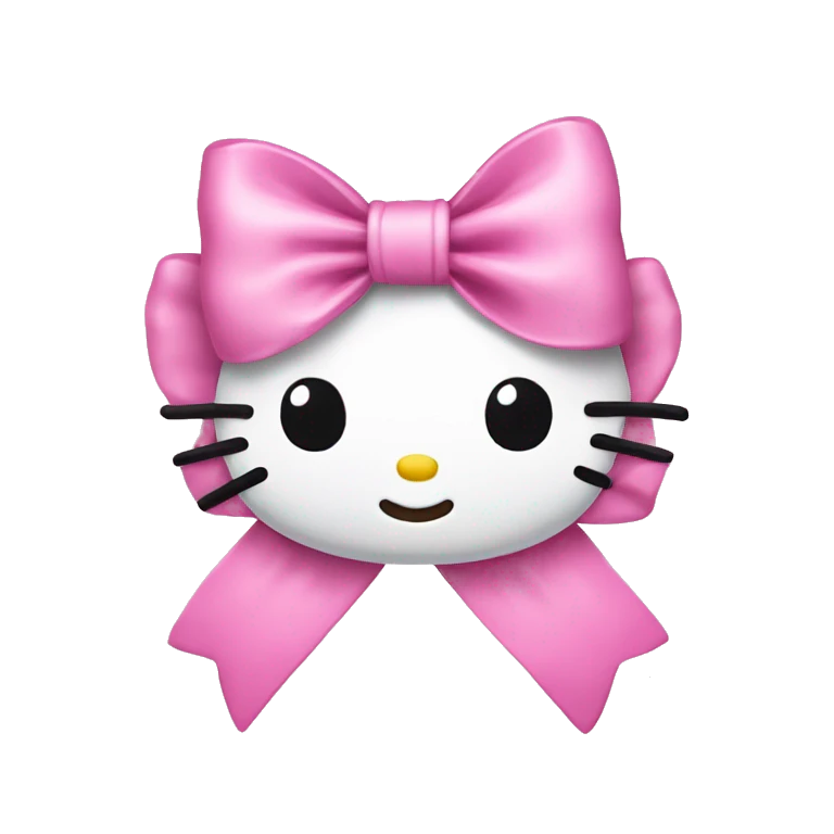 Hello kitty pink bow emoji