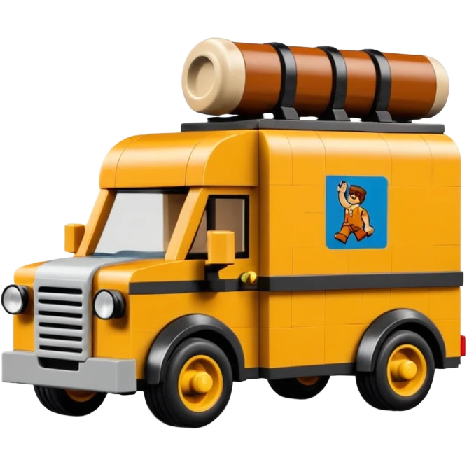  Lego antique tall rocky Flintstones moving van  emoji