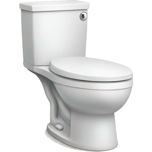 Toilet with face emoji