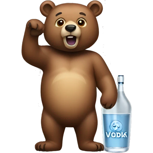 Bear with vodka emoji