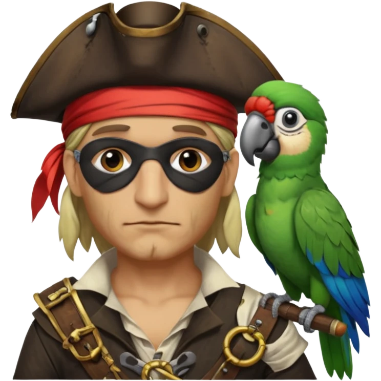 pirate and parrot emoji