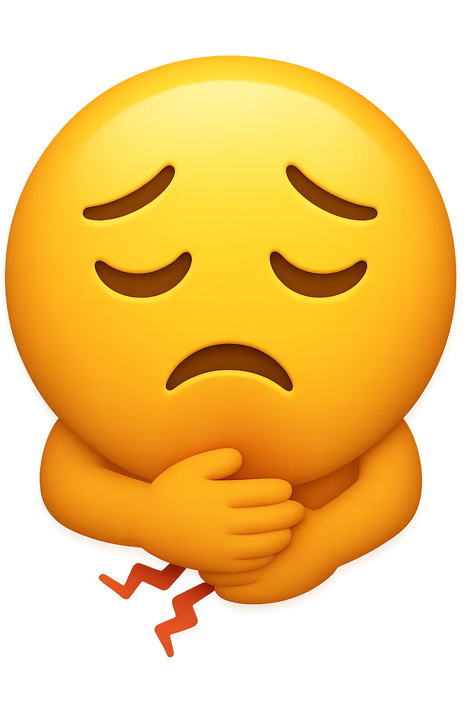 emoji di dolore addominale/intestinale emoji