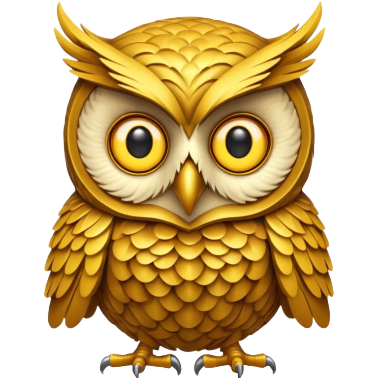 goldene eule für weisheit und wissen emoji