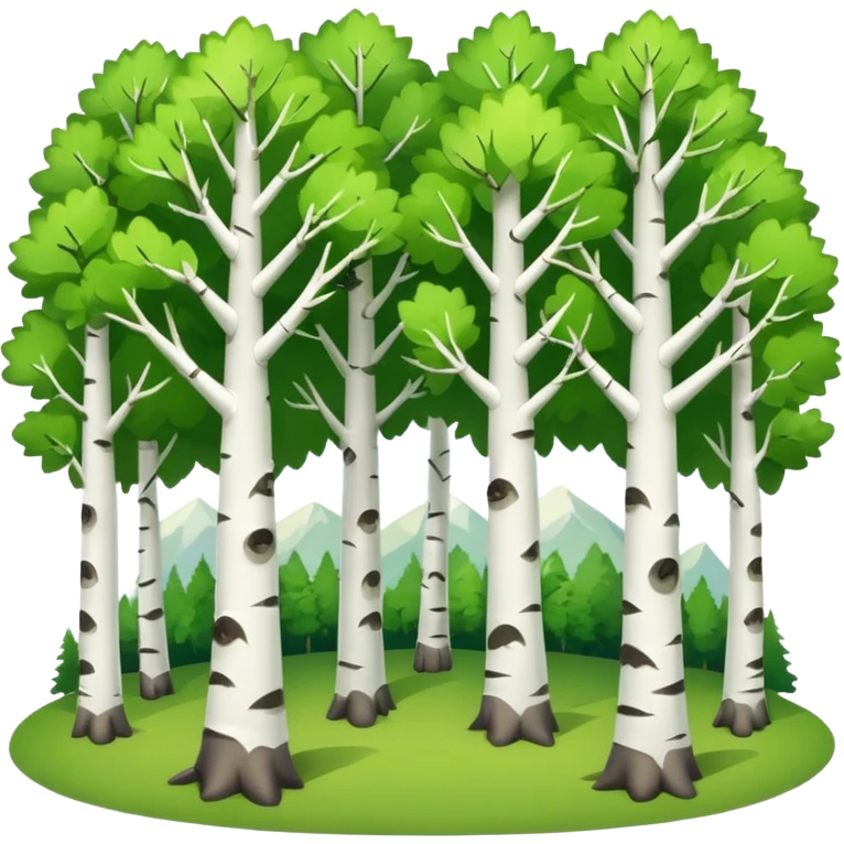 birch forest emoji
