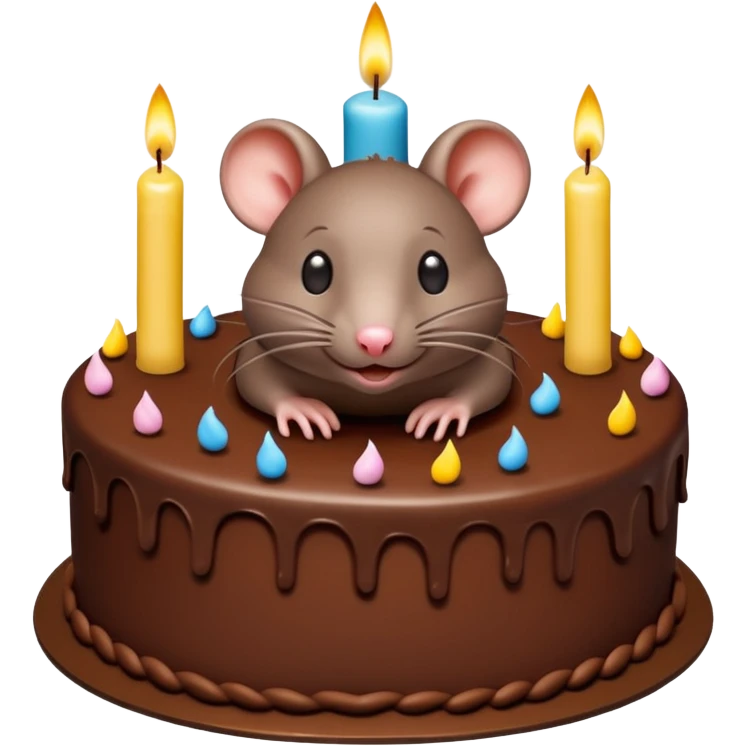 Rat cake  emoji