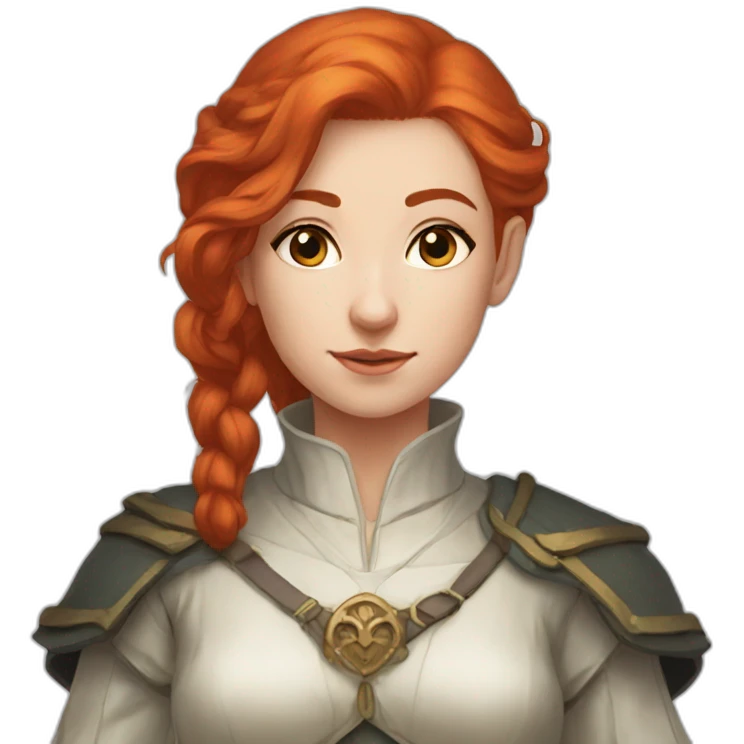 Dnd cleric girl redhead emoji