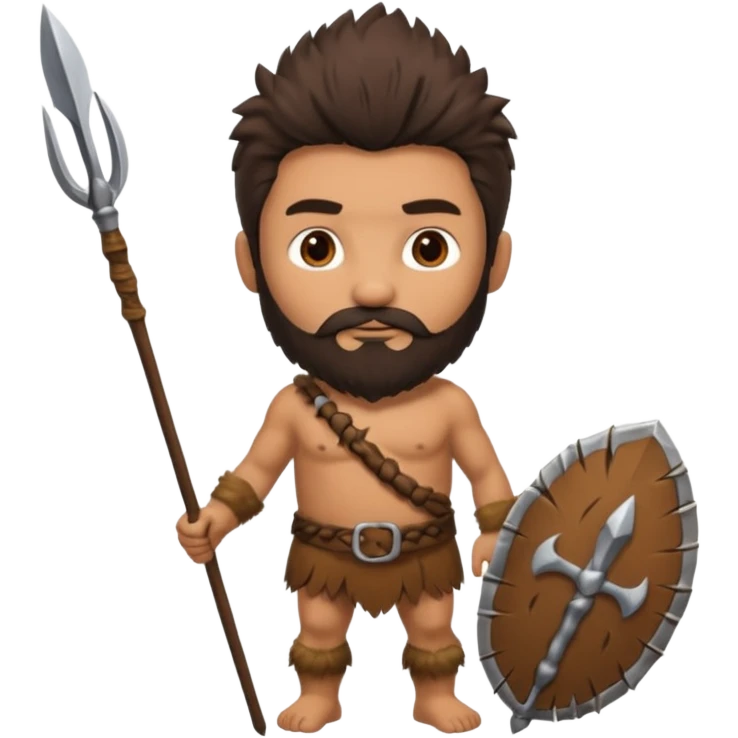 Stone age man  with spear emoji