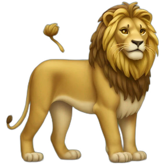 Tartue sur il lion emoji