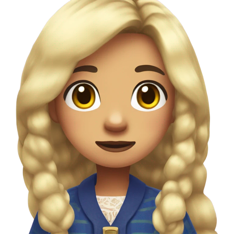 isabel from animal crossing as a human with long hair and long eyelashes  emoji