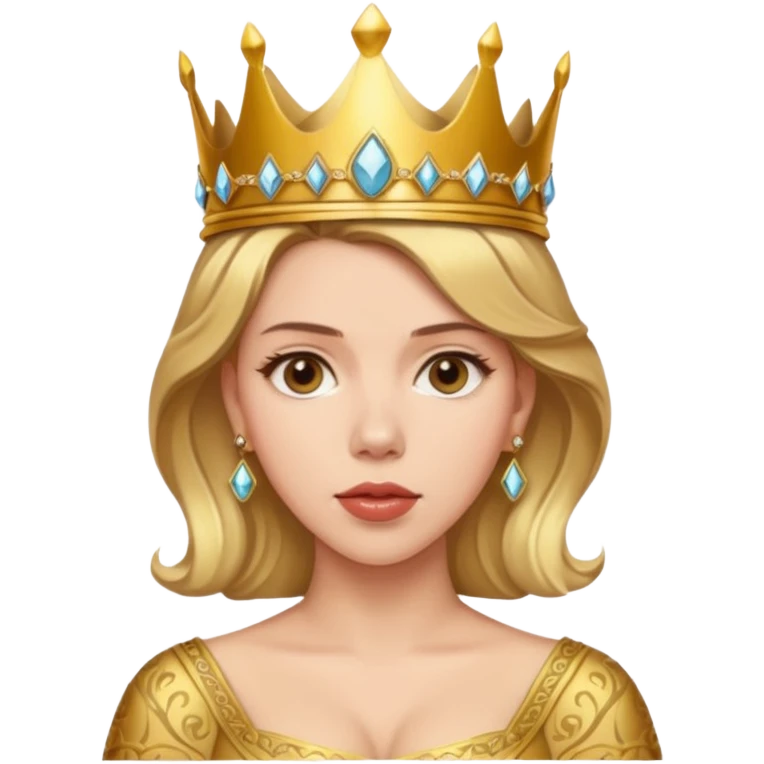 Scarlett Johansson, wearing crown  emoji