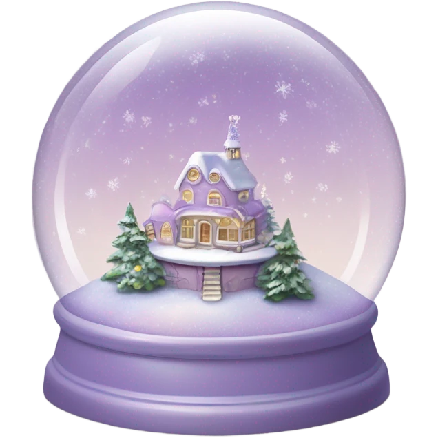 Pastel purple snow globe emoji