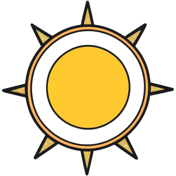 Glitter Vintage Sun  emoji