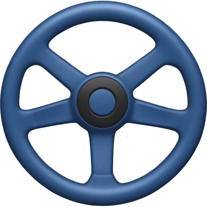 dark blue steering wheel cap emoji