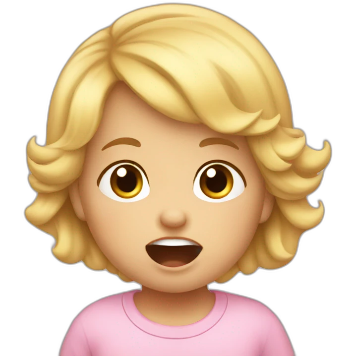 Pa blond toddler burping emoji