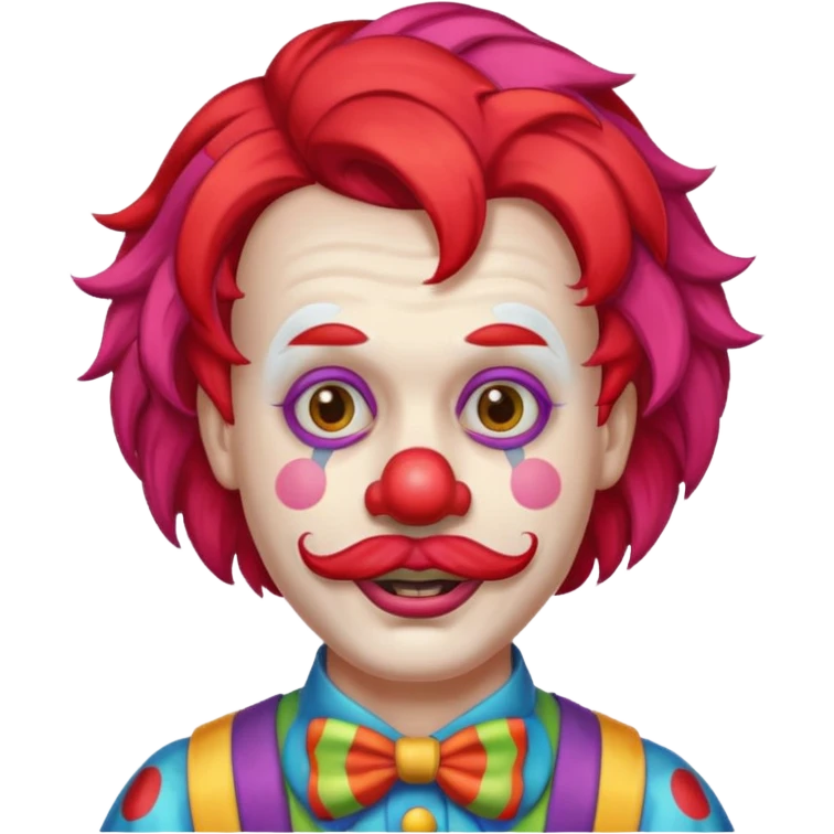 Clown with moustache emoji