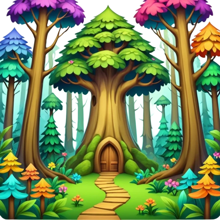 Life in a mystical forest wonderland  emoji