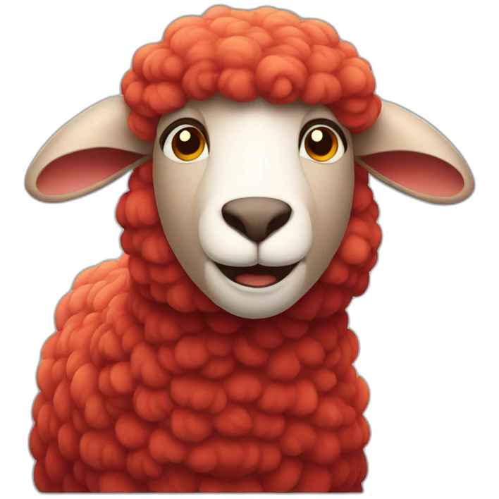 red sheep emoji