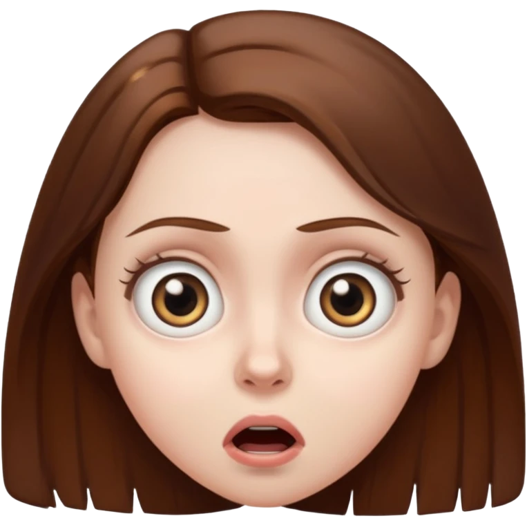 The girl is terrified emoji