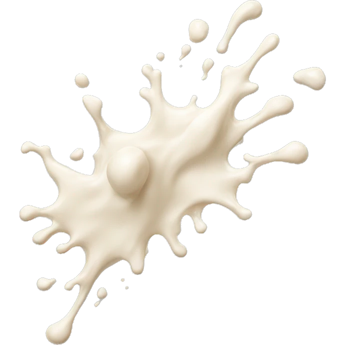 white cream splash  emoji