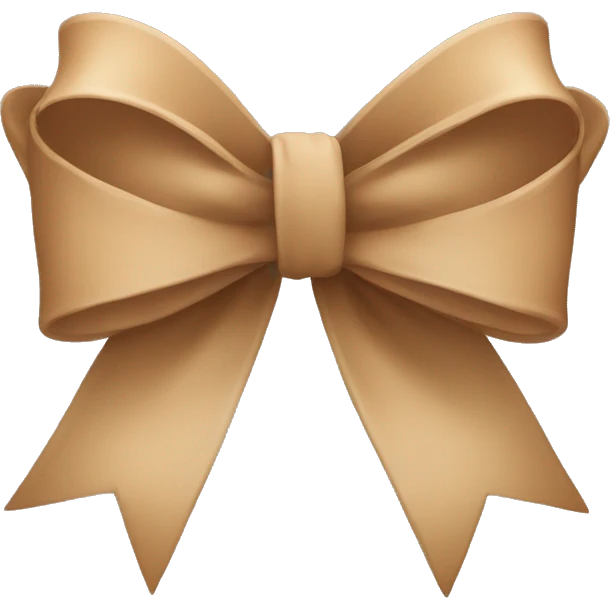 light brown bow emoji