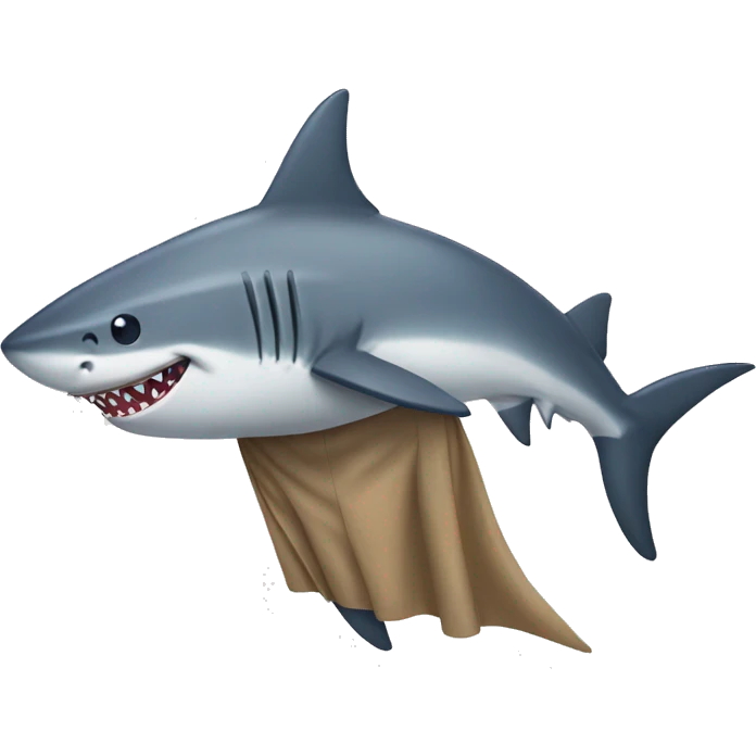 shark with a skirt emoji
