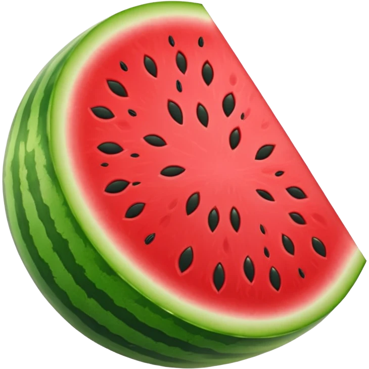 Cartoon Watermelon one slice small seet emoji