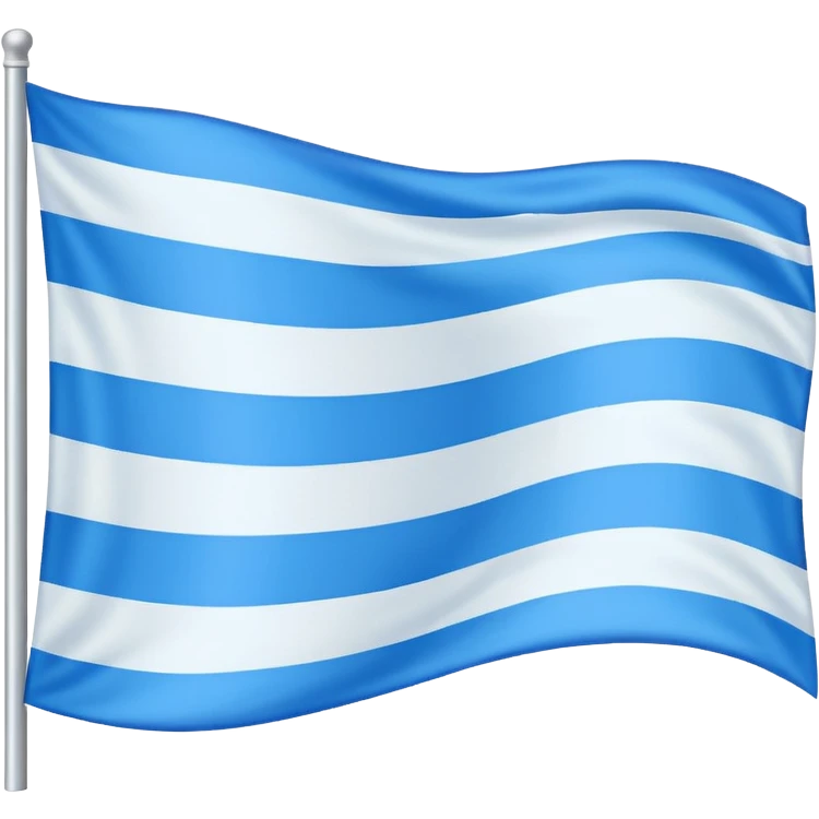 White flag with blue horizontal line in center emoji