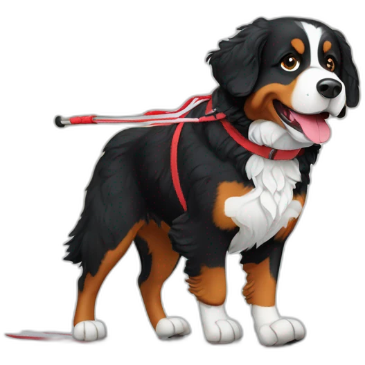 bernese mountain dog cross-country skiing emoji