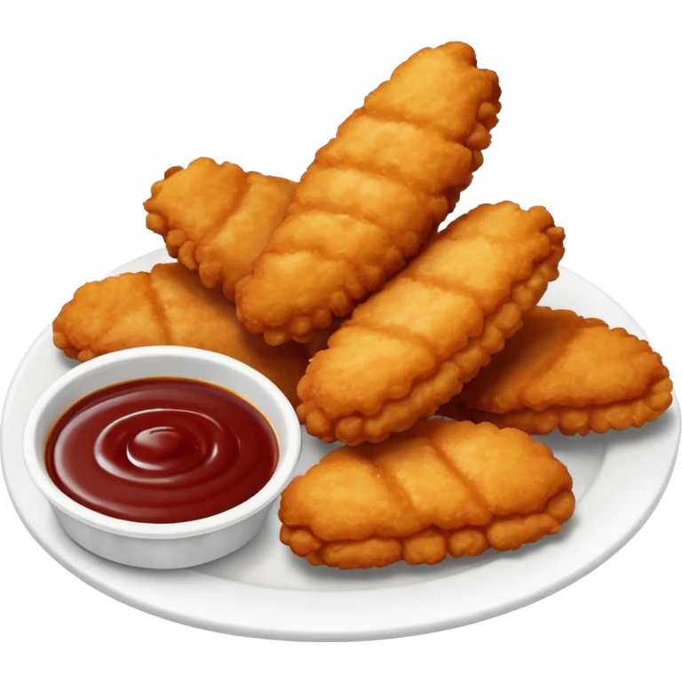Chicken nuggets and fries with bbq emoji