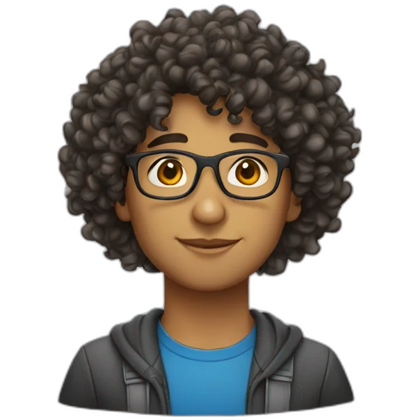young-latino-math-teacher-curly-hair-glasses emoji