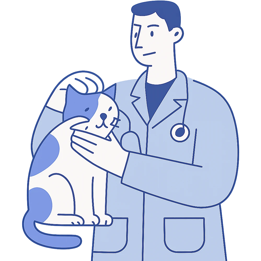 animal doctor treating a cat emoji